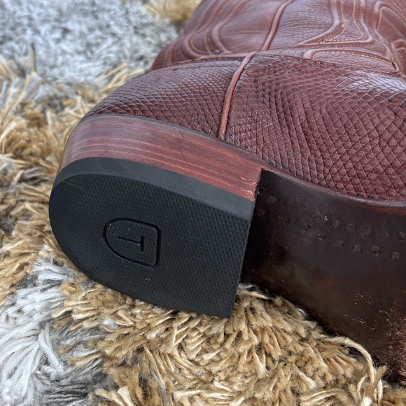 Tecovas Men’s Nolan Boots! Lizard Skin, Bourbon Color, 10.5 D-Average - Picture 9 of 12